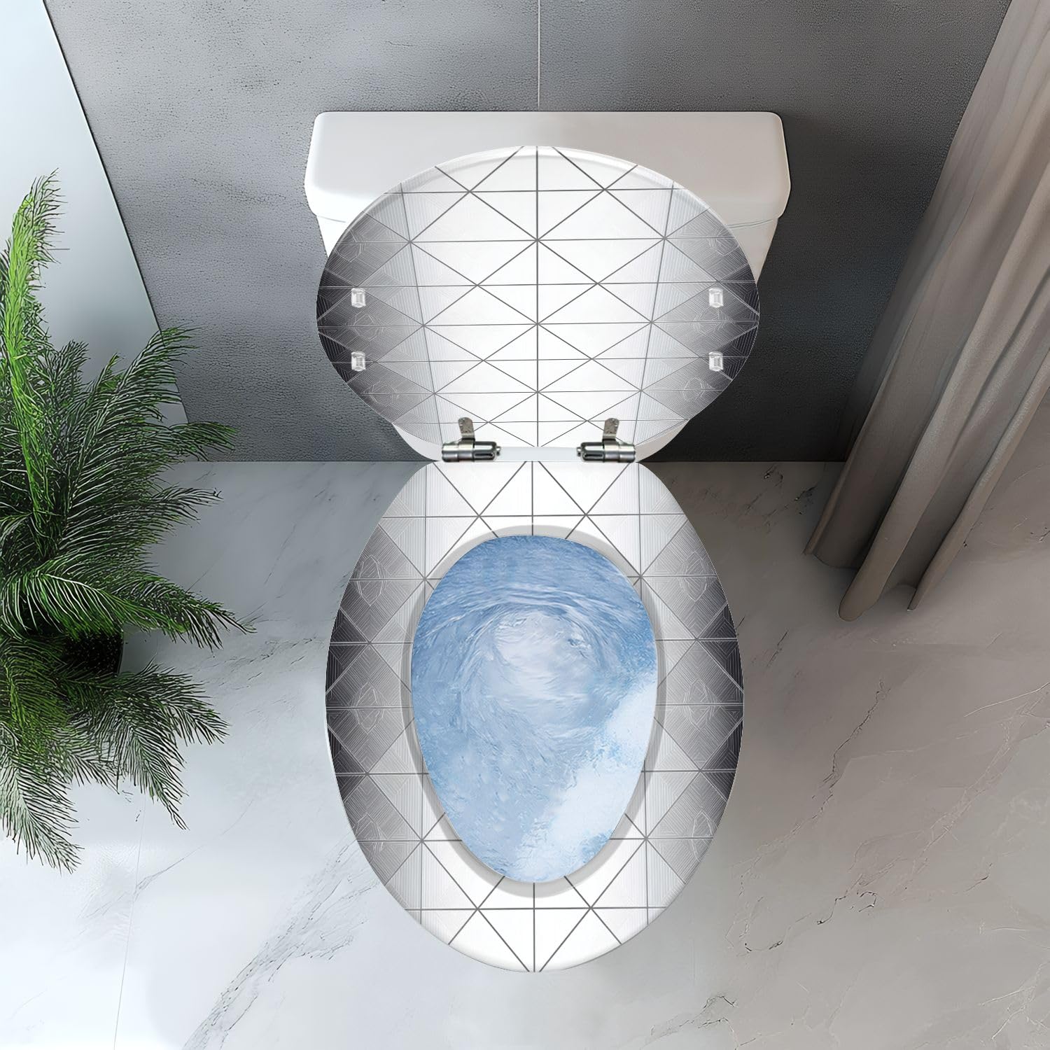 Sedile WC allungato in resina per bagno