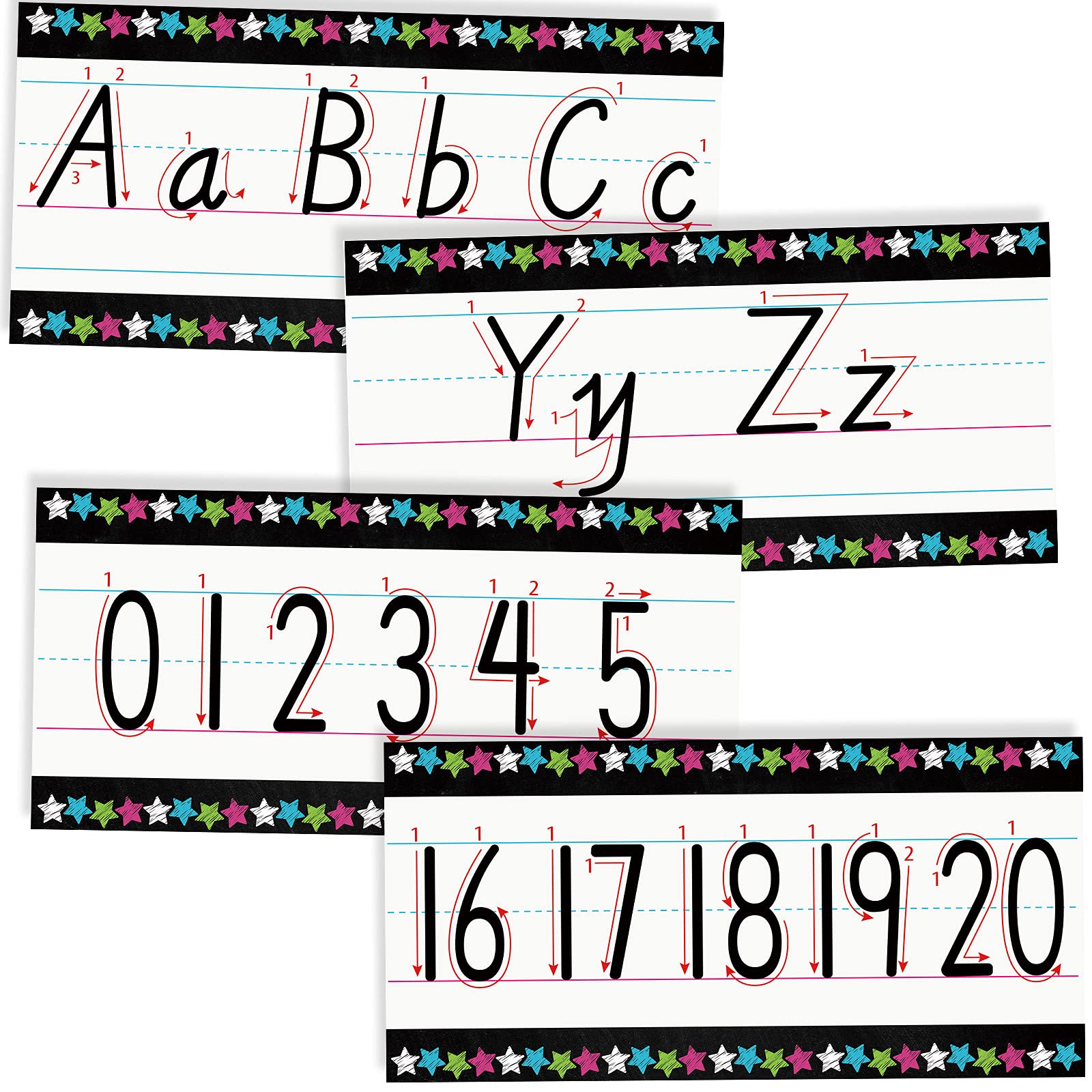Buy 13 Pieces Alphabet Wall Classroom Bulletin Board Decorations Set ...