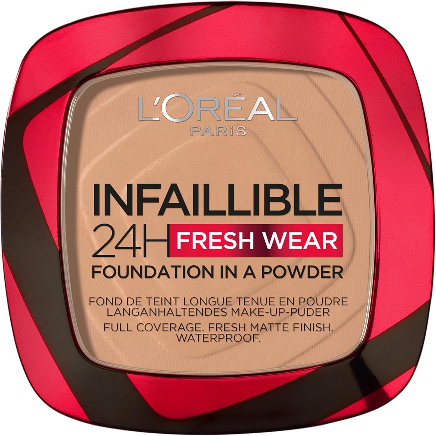 L’Oréal Paris Infaillible 24h Fresh Wear Foundation in a Powder – 220 Sand – poeder – foundation en poeder in één – 24 uur lang een natuurlijke, egale en matte finish – geeft niet af