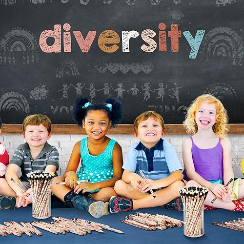 Miniatura 6 de Gerrii 200 lápices inspiradores de diversidad a granel, lápices motivacionales bohemios, arco iris, lápices de regreso a la escuela con borrador