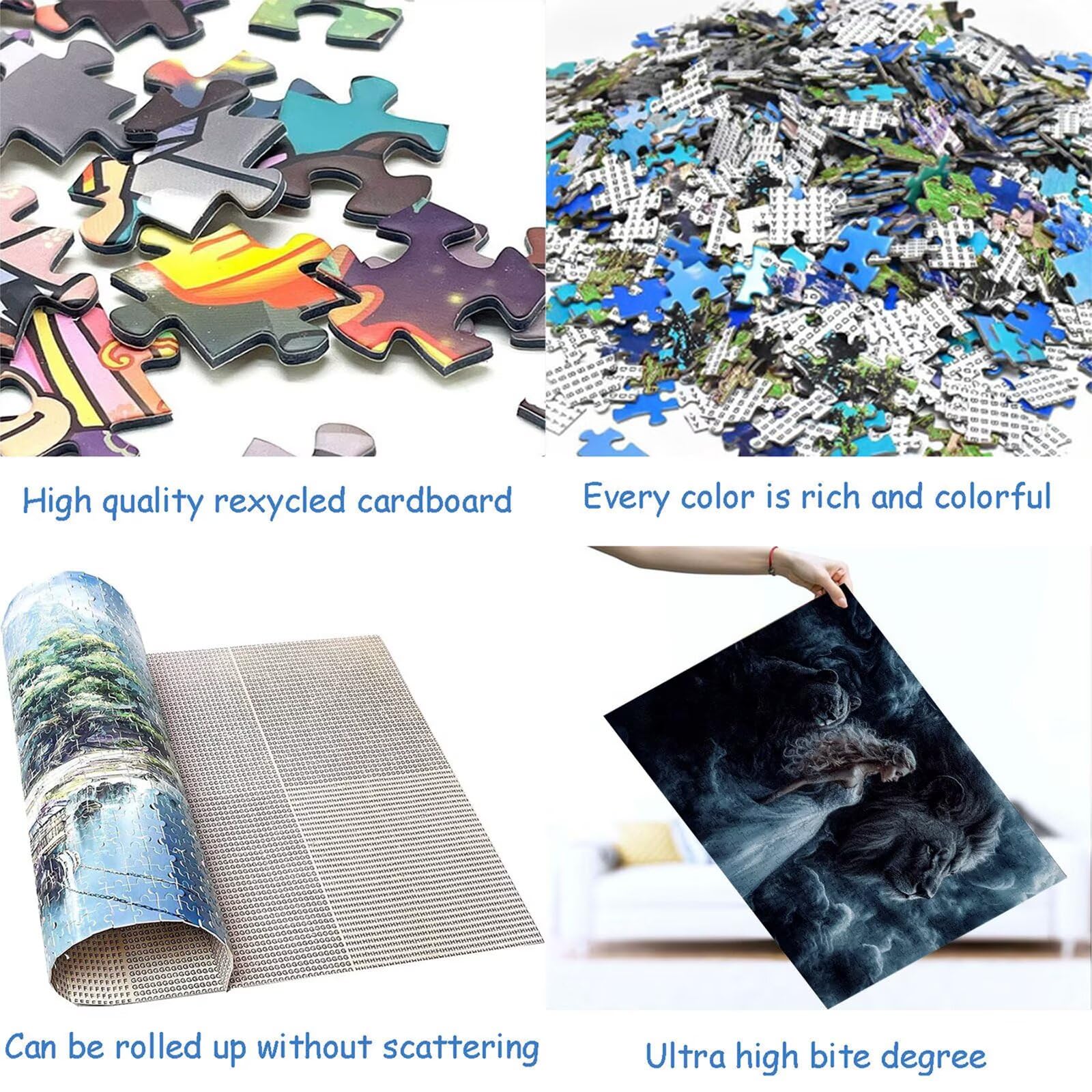 Puzzle 3000 elementów dla kobiet dorosły lew 122 x 81 cm unikalne rzemiosło klasyczne 3D drewniana układanka do rodzinnych gier biznesowych, układanka do samodzielnego wykonania, nawet do dekoracji