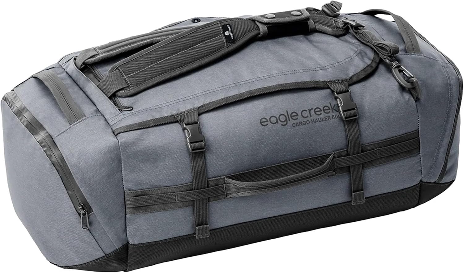 Eagle Creek Cargo Hauler Duffel Bag - Carry-On Duffel Bag for Travel - Easy Access Compartments - Lockable Zipper Opening - Water Resistant - Charcoal - 60L