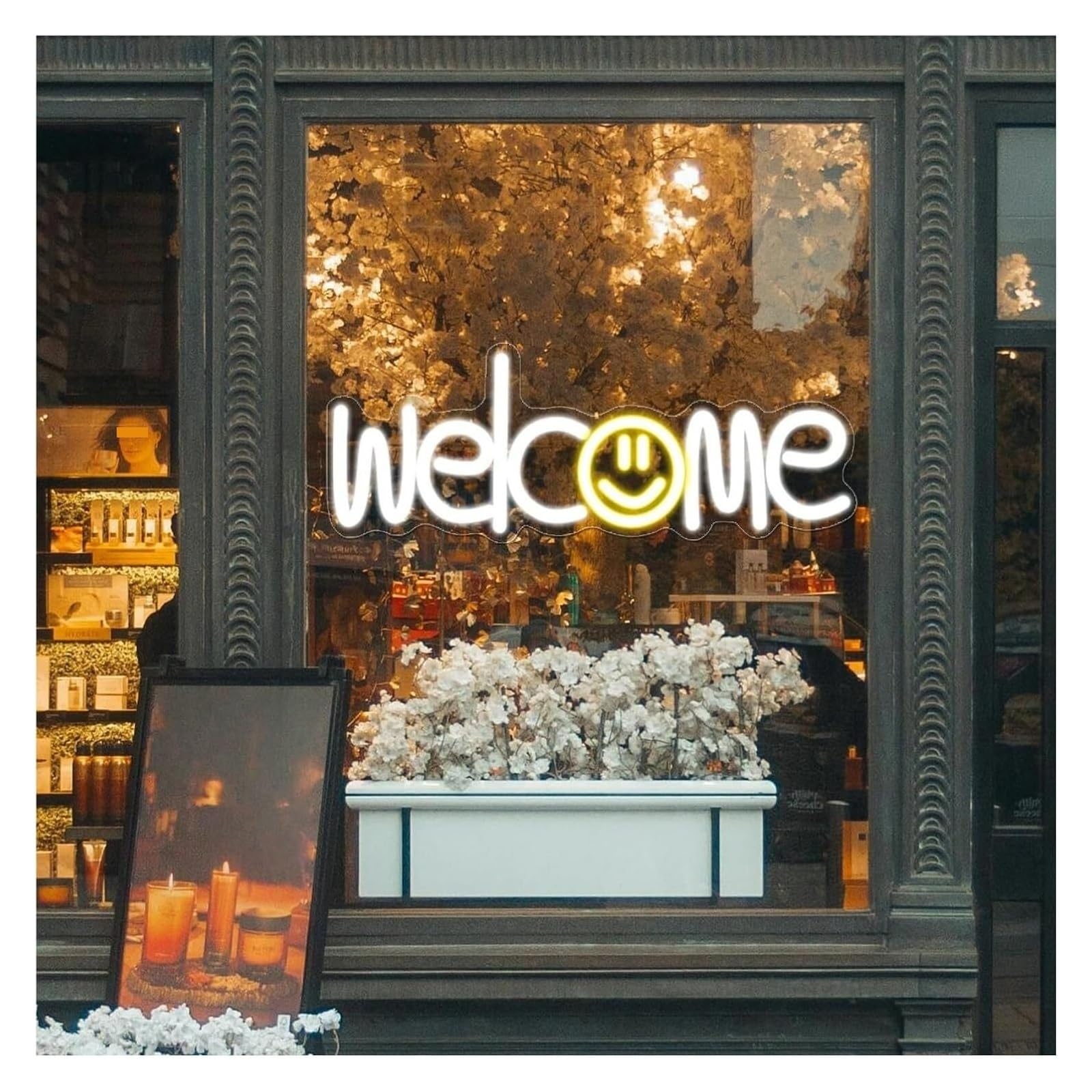 Decorazioni al neon con scritte, adatte per vetrine di negozi