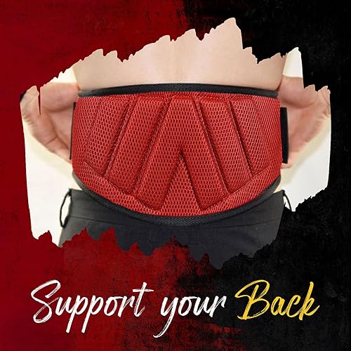 Miniatura 6 de Cinturón de levantamiento de pesas de 6 pulgadas con bloqueo automático curvado y acolchado en la espalda, cinturón de gimnasio para ejercicio de