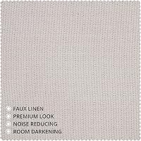 Vista 8 de HPD Half Price Drapes Cortinas de lino sintético para oscurecer la habitación de dormitorio de 96 pulgadas de largo (1 panel), cortinas plisadas