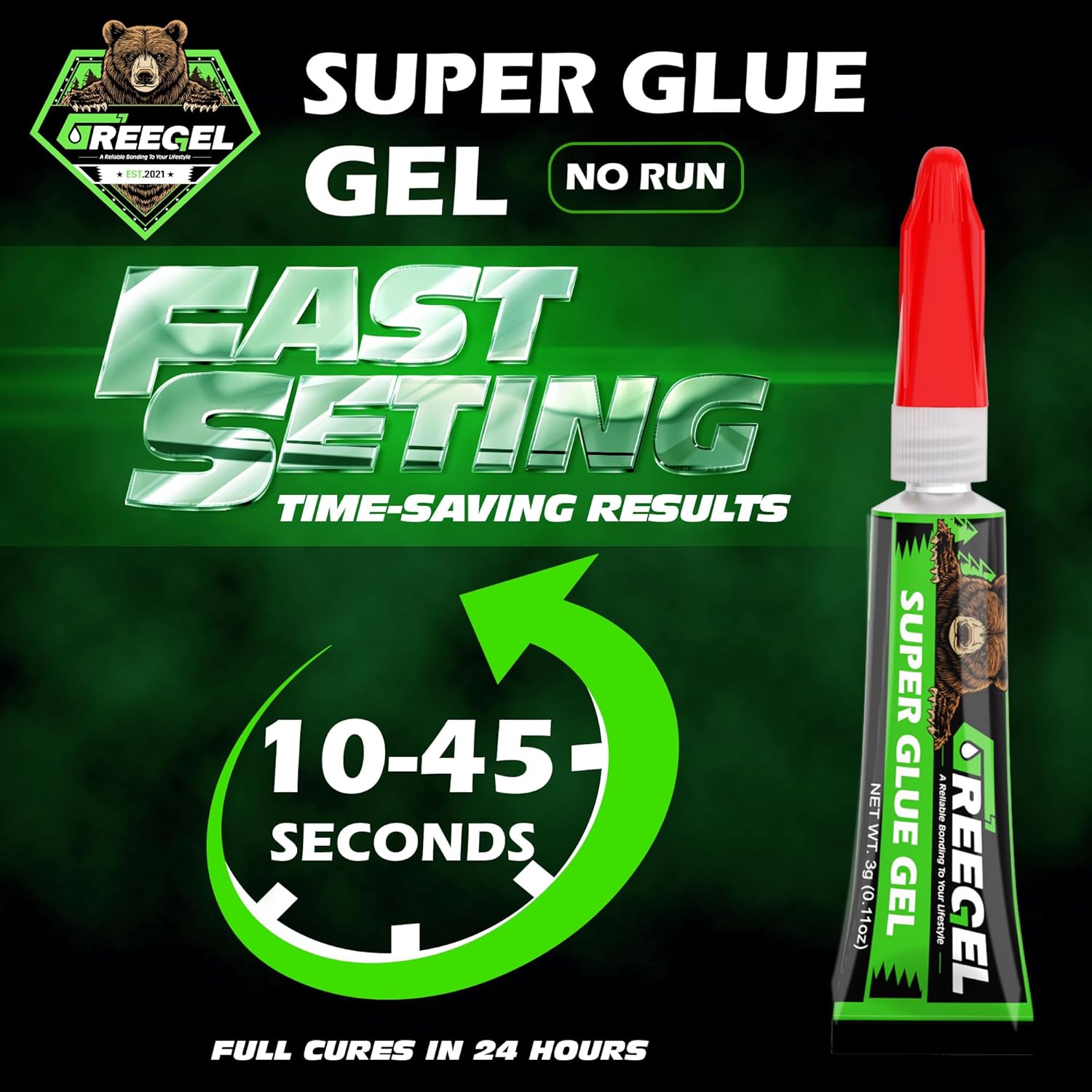 Super Glue Gel for Plastic, Shoes, Metal, Ceramic, Wood - All Purpose Superglue Clear Instant Cyanoacrylate Adhesive (CA) Single Use Glue for Quick Fixes & Household Repairs - 3G x 4