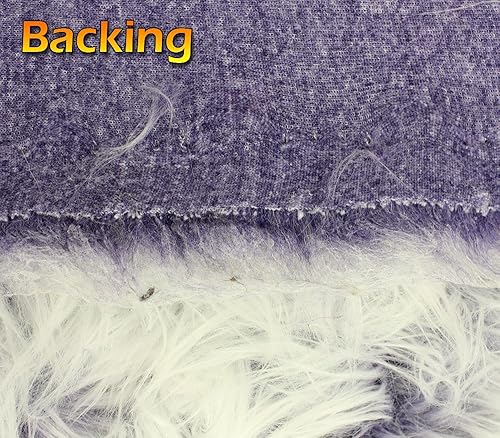 Miniatura 2 de Tela de berenjena ultra mongol de pelo sintético de 2 tonos  64 pulgadas con se vende por yarda