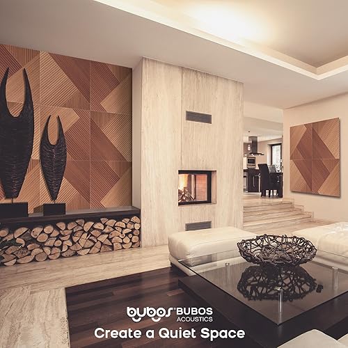 Miniatura 213 de BUBOS Paquete de 8 paneles acústicos artísticos insonorizados, paneles de pared de 47.2 x 31.4 pulgadas, paneles de pared acústicos decorativos