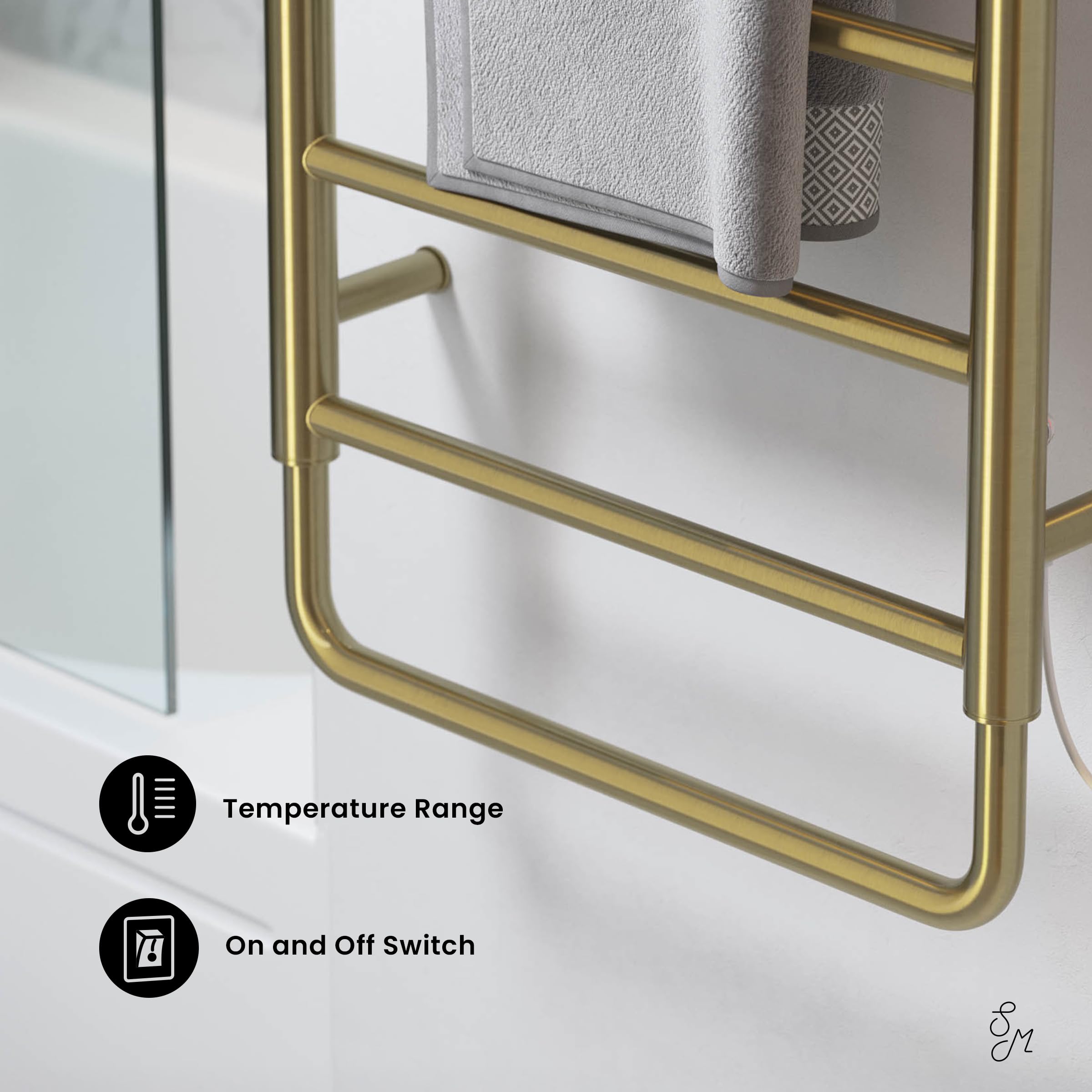 Amazon.com: Swiss Madison Ivy 8-Bar Electric Towel Warmer Heated