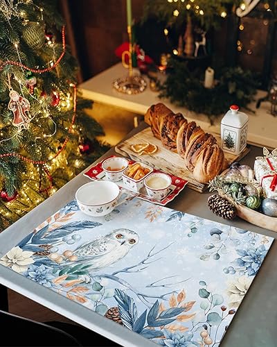 Vista 316 de Juego de 6 manteles individuales rojos para el día de San Valentín, diseño de corazón de San Valentín, resistentes al calor, lavables, manteles