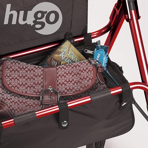 Miniatura 2 de Hugo Elite Andador con ruedas y asiento, 700-961, Garnet Red, 1