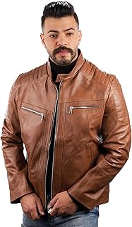 جاكيت جلد طبيعي للرجال