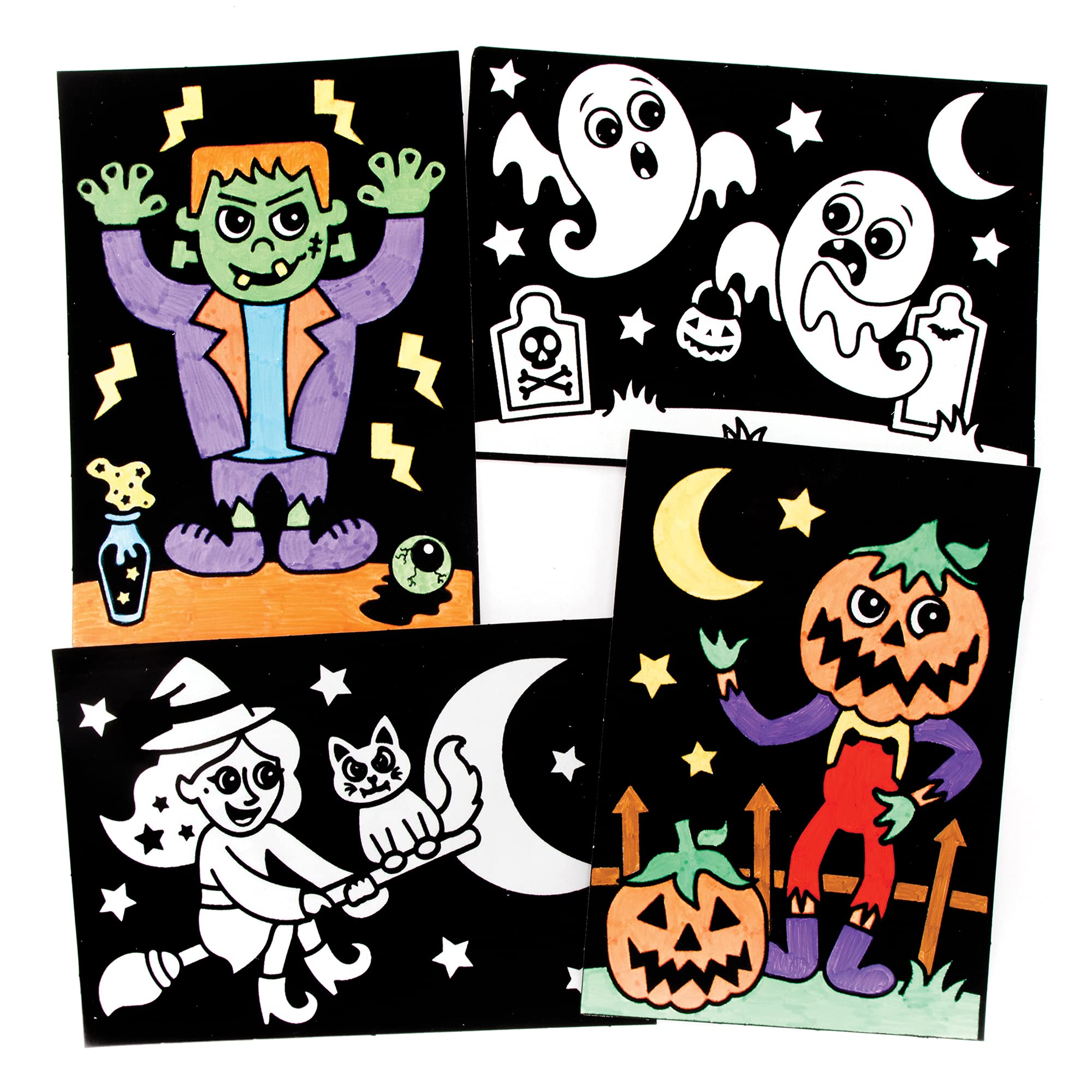 Buy Baker Ross FE737 Halloween Colour In Picture Decorations - Pack of