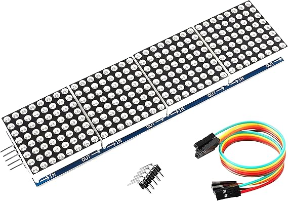 DIYables Dot Matrix Display FC16 4-in-1 32x4 LED for Arduino, ESP32 ...