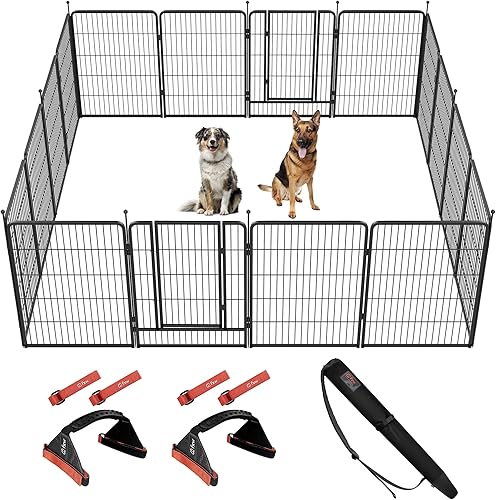 Miniatura 10 de FXW Corralito Instantáneo Sin Correa para Perros, Valla Portátil para Mascotas para Exteriores, Viajes en RV y Campamento, 40 pulgadas, 16 Paneles