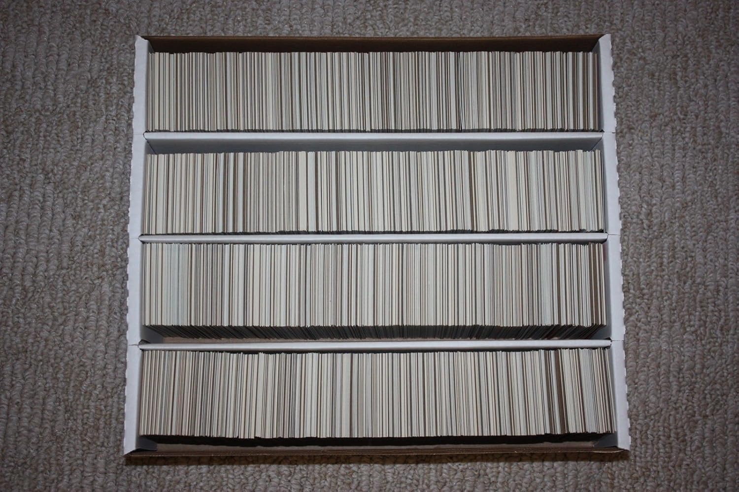 MLB Baseball Card Collector's Box with Over 3000 Cards - Great Mix of Rookies & Stars - Includes a Babe Ruth & Nolan Ryan Baseball Card Plus At Least One Original Unopened Pack of Vintage Baseball Cards That Is At Least 25 Years Old!