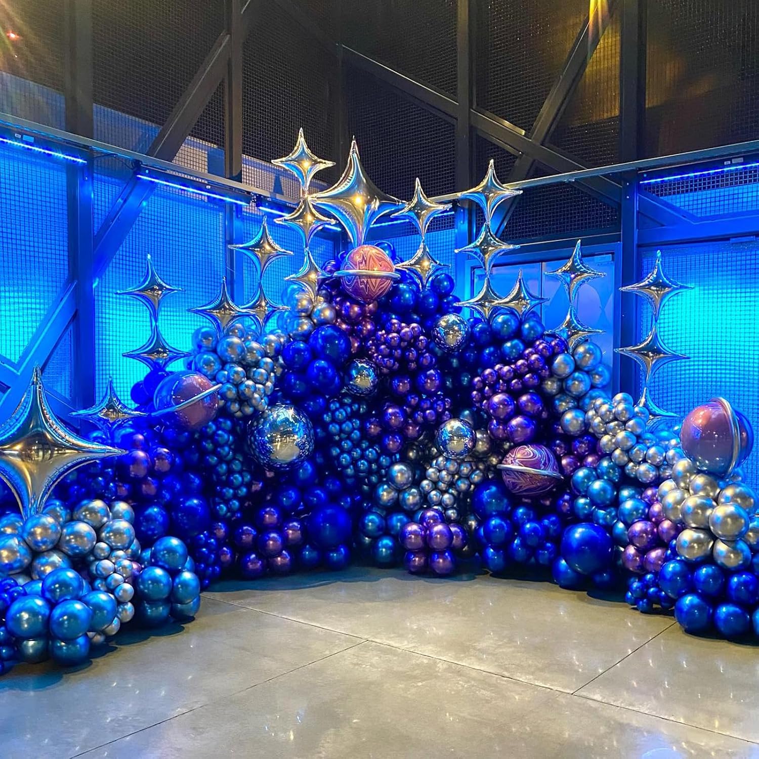 Togvu Metallic Blue Balloons Arch Kit, Different Sizes 12 10 5 Inches Blue Balloon Garland Arch Kit, Chrome Blue Balloons for Graduation Baby Shower Birthday Wedding Decoration - Image 5