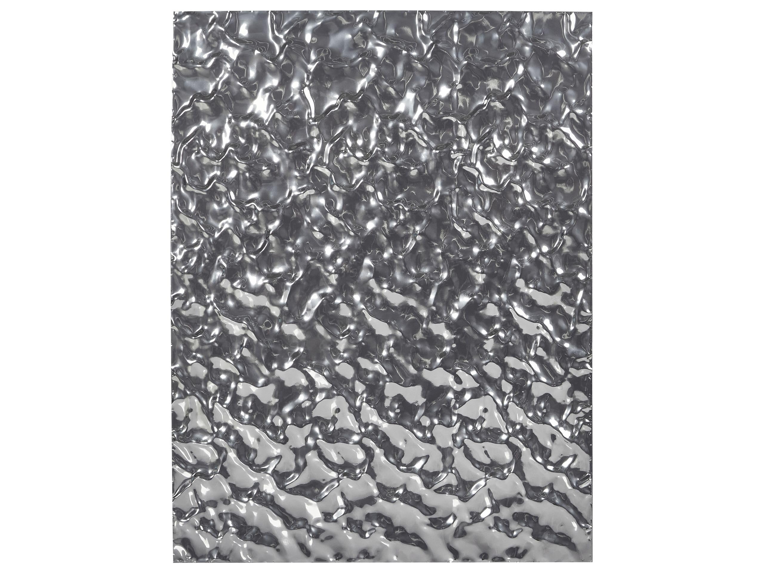 Decoración de pared de metal hierro rectangular glamuroso plateado Coimbra