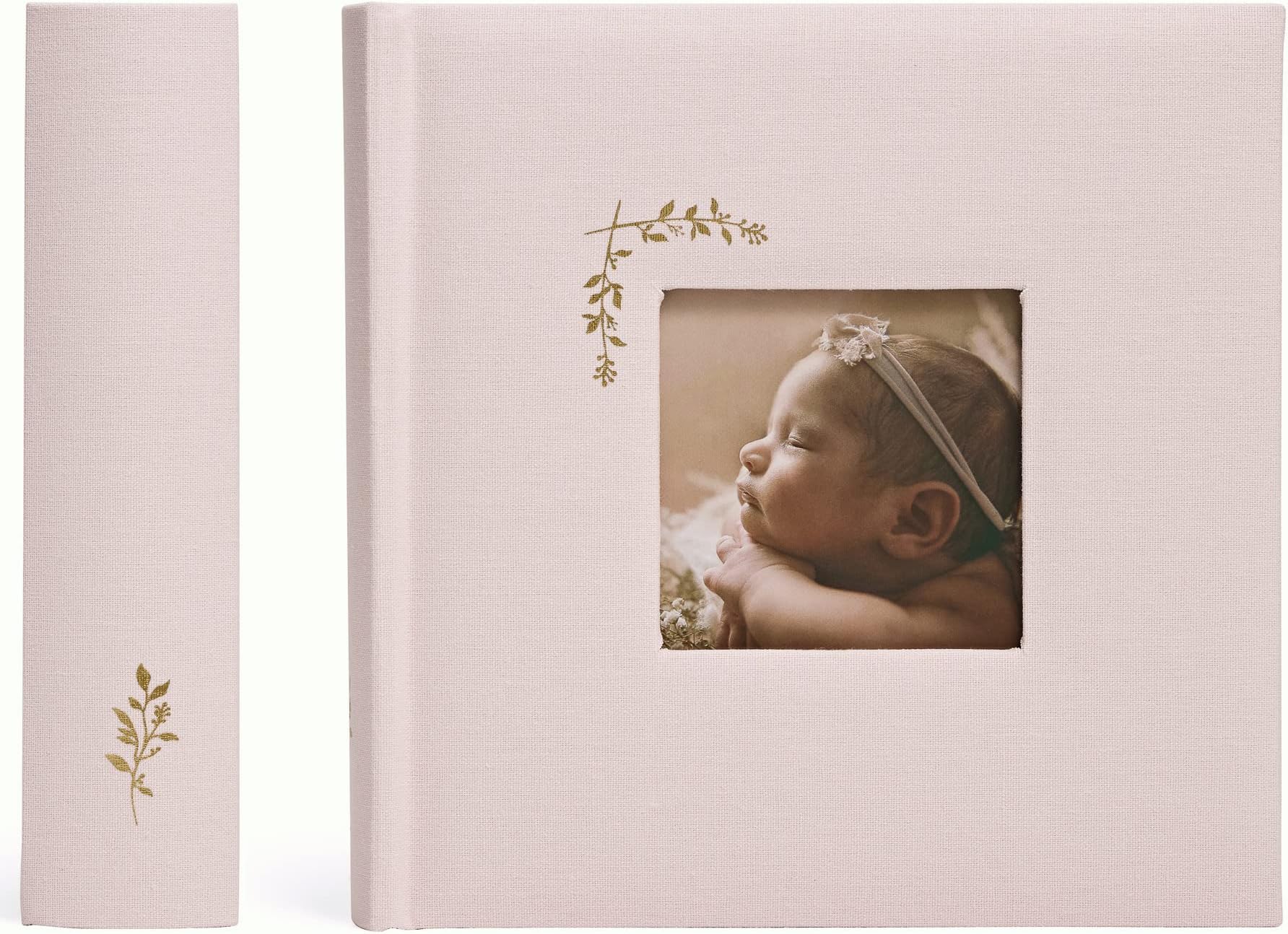 Elegant Linen Photo Album - 200 Acid-Free Pockets for 4x6 Pics - Perfect for Weddings & Gifts