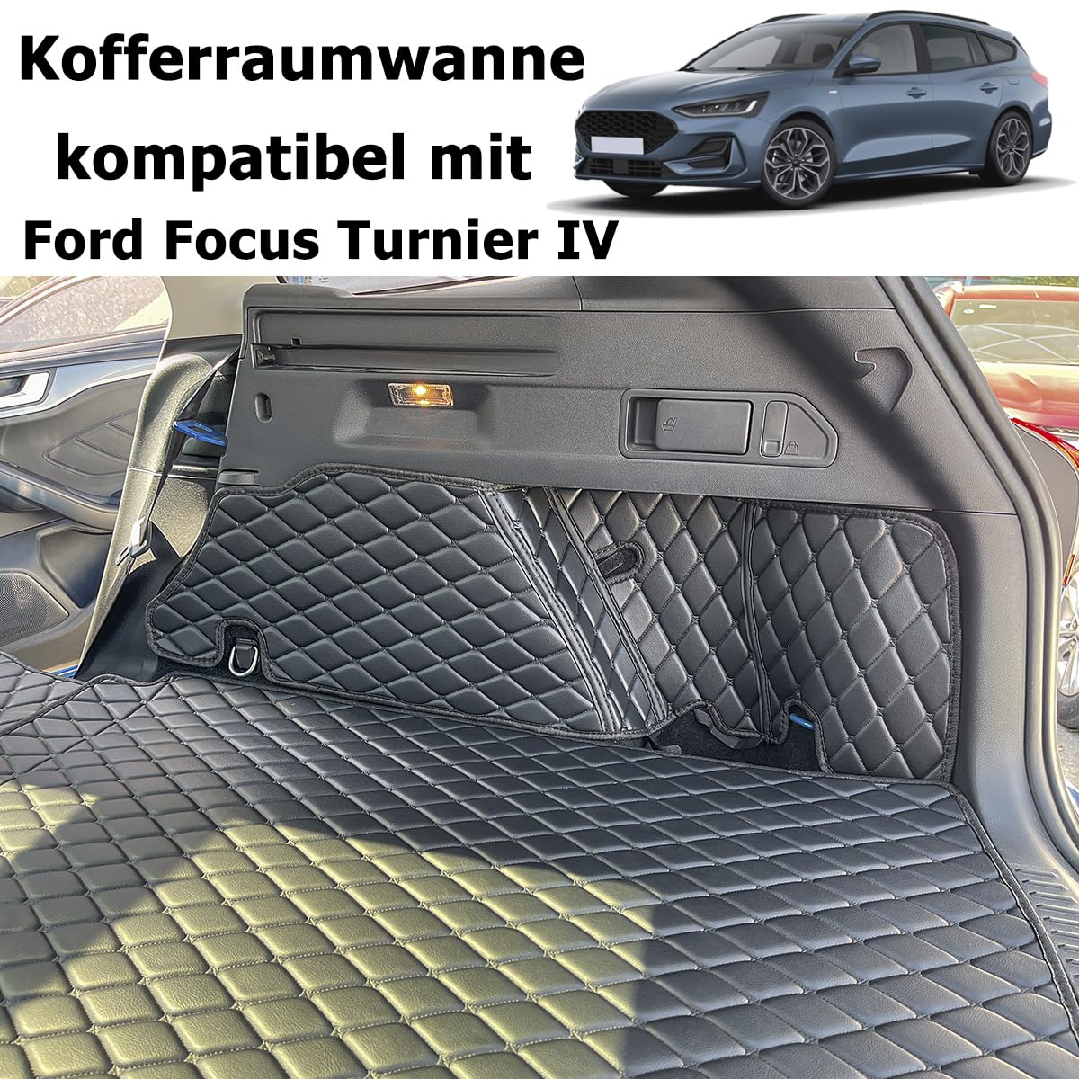 Kofferraumwanne für Ford Focus IV Turnier Kombi ab 9/2018 | Focus IV Turnier (obere/hohe Position) Kofferraummatte kofferraum schutzmatte