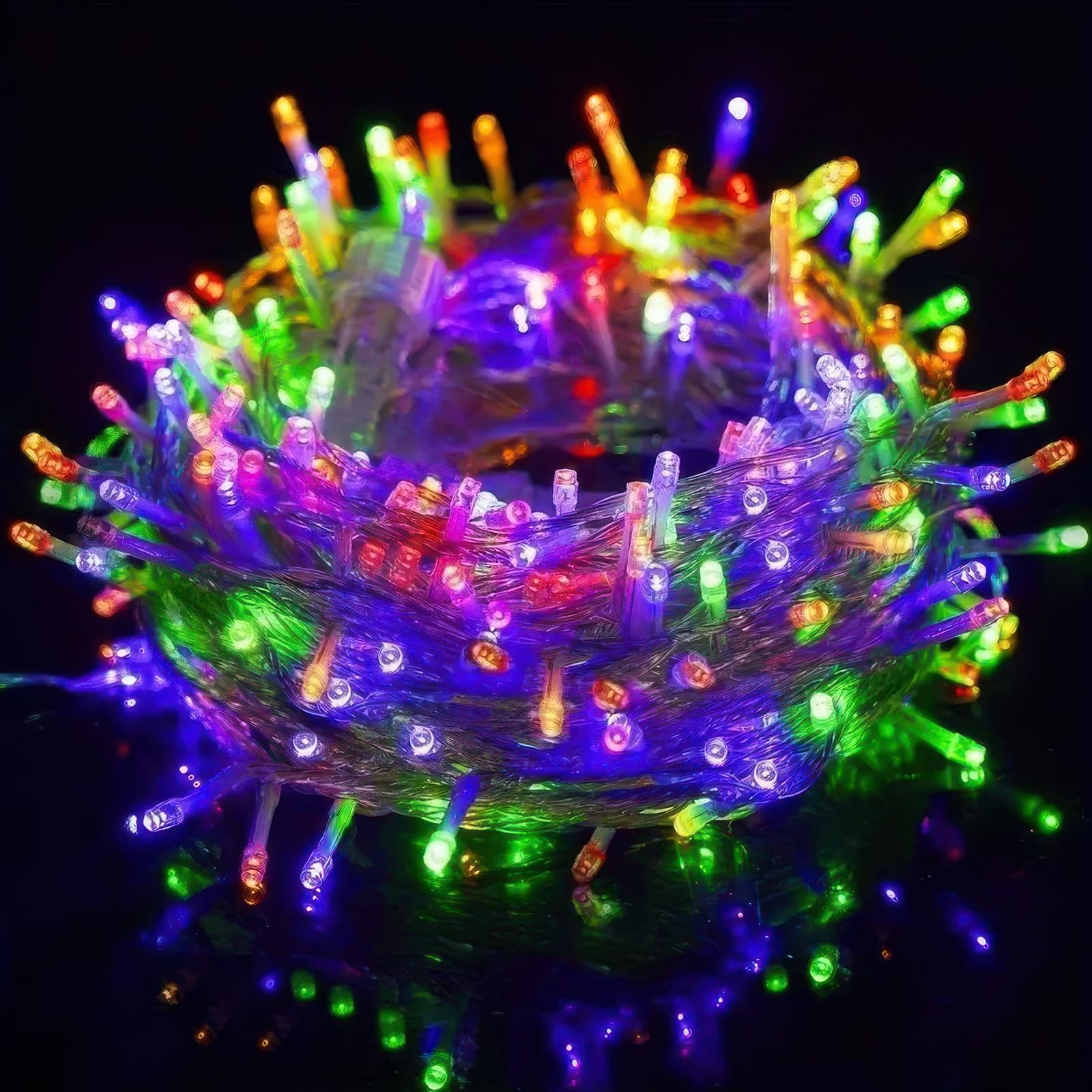 Adispotg Fairy Lights Battery Powered, 10m 100 LED Christmas Tree Lights, String Lights Waterproof with 8 Modes/Timer, Decoractive for Indoor Outdoor, Bedroom, Wedding, Party, Birthday, Valentine