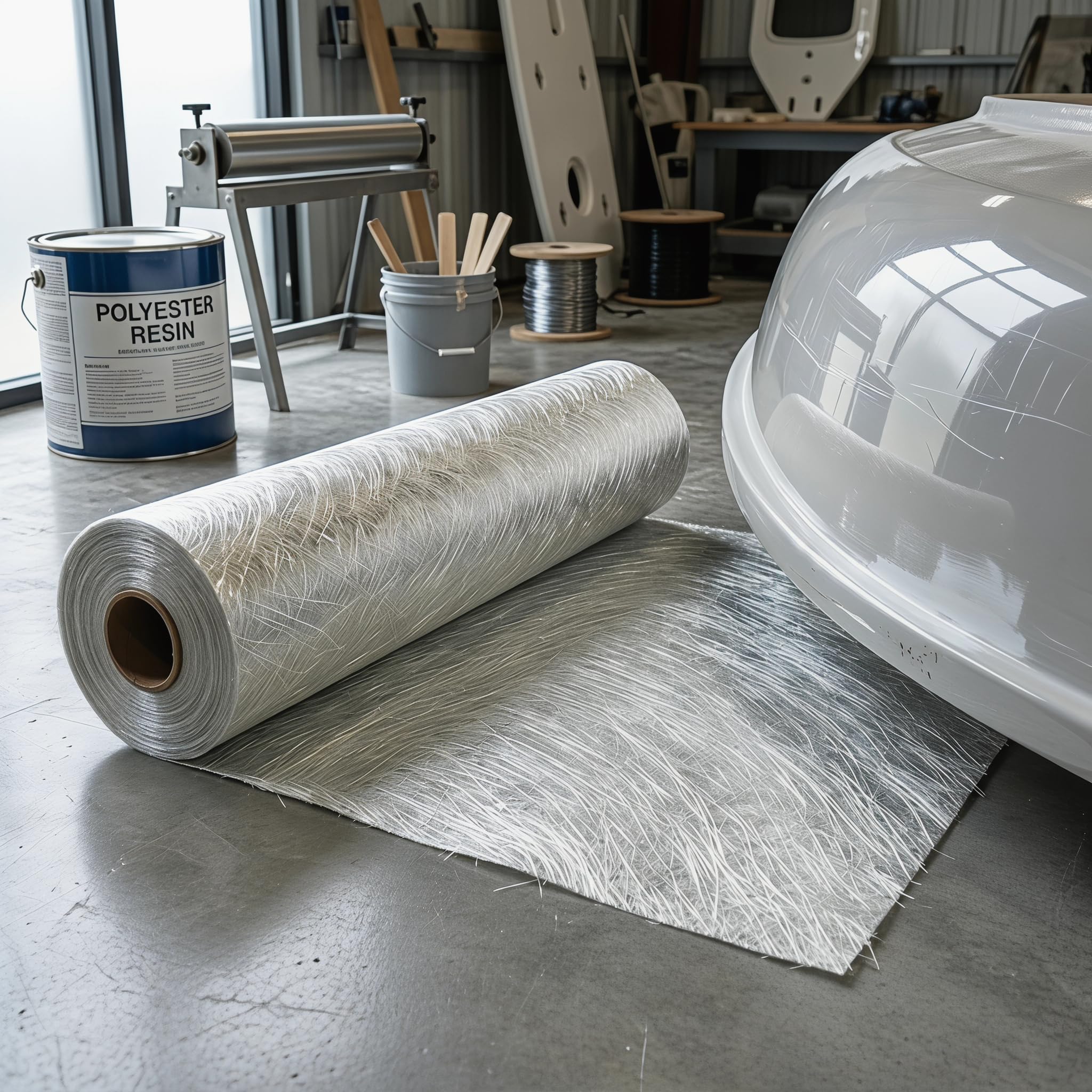 Fiberglass Mat Roll - 50" x 10 Yards for Boats -7 Fiberglass Mat Roll - 50" x 10 Yards for Boats -7