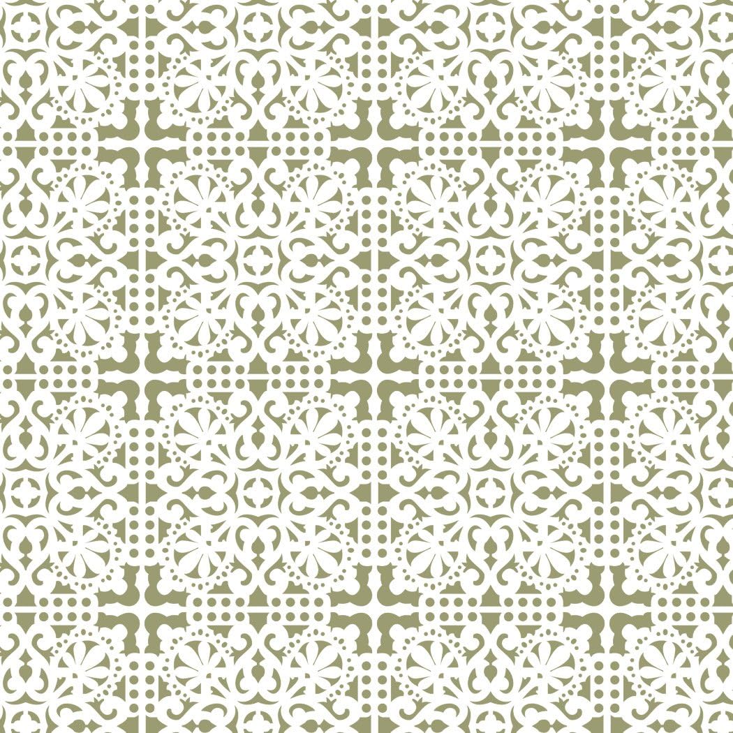 Wall Stencils Damask Tile Stencil V0035 for DIY Decor Faux Reusable Template (Large)