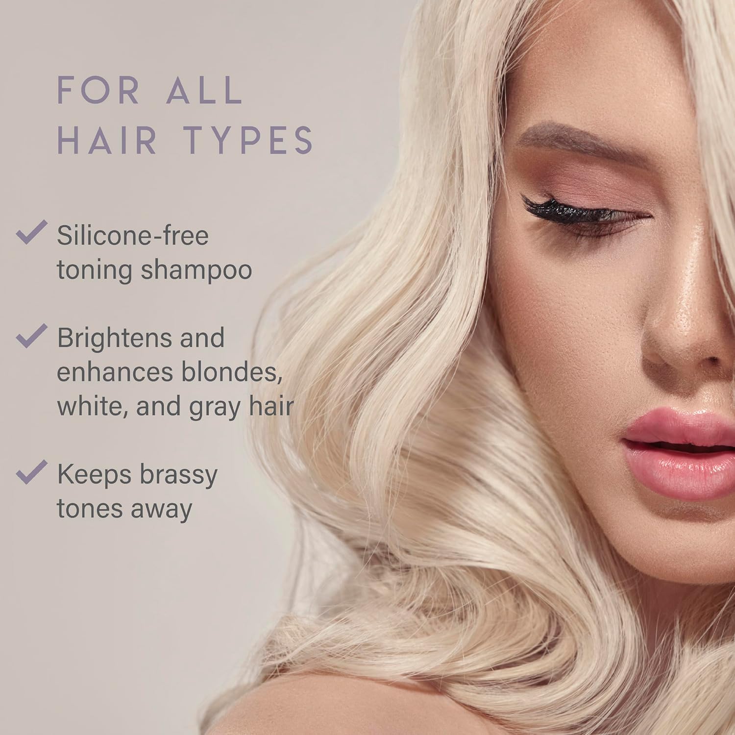 ALURAM Coconut Water Purple Shampoo for Women, Boosts Brightness, Banishes Brass, for All Hair Types