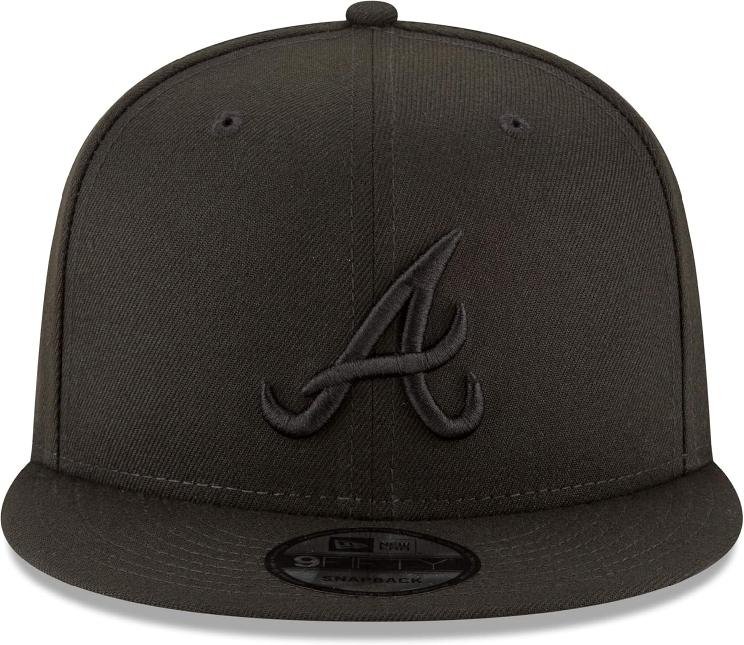 New Era MLB 9FIFTY Black Black Primary Logo Team Adjustable Snapback Hat Cap One Size Fits All - Image 2