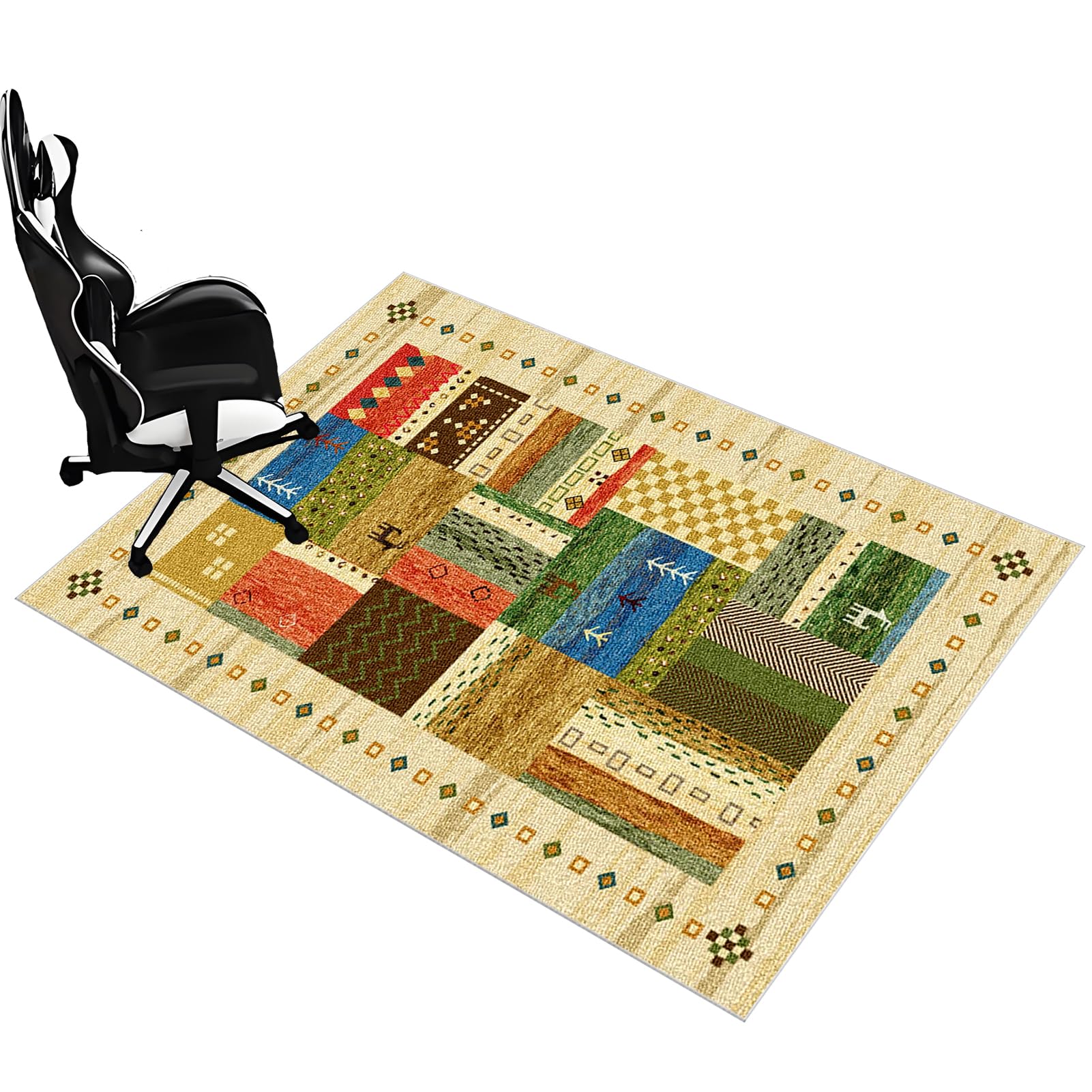 YUEAENK Chair Mat For Carpeted Floor Office Chair Matr 70 x 90 cm Office Chair Mat for Hardwood Floor Carpet Protector Chair Mat Rectangular Rug Floor Protector Gaming Chair Mat
