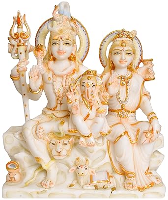Exotic India Shiva Family - Marble Sculptures