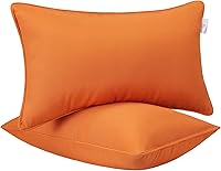 Vista 19 de JMGBird Juego de 2 almohadas lumbares para exteriores con relleno de algodón PP para muebles de patio, almohadas decorativas de 12 x 20 pulgadas