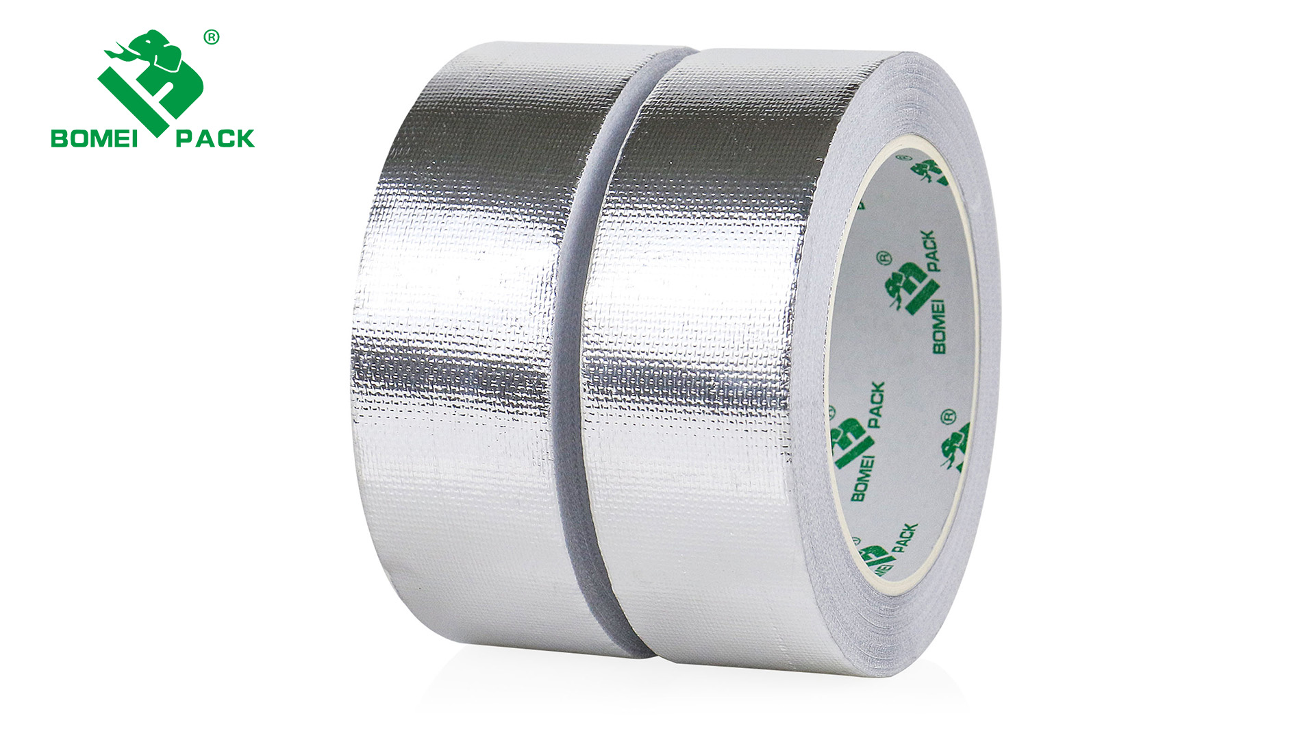 Image of BOMEI PACK Adhesive Aluminum Foil Heat Shield Tape 2 Pack 1.5inch x 66ft Barrier Fiberglass Thermal Insulation Reflective Material High Temp Protectionn