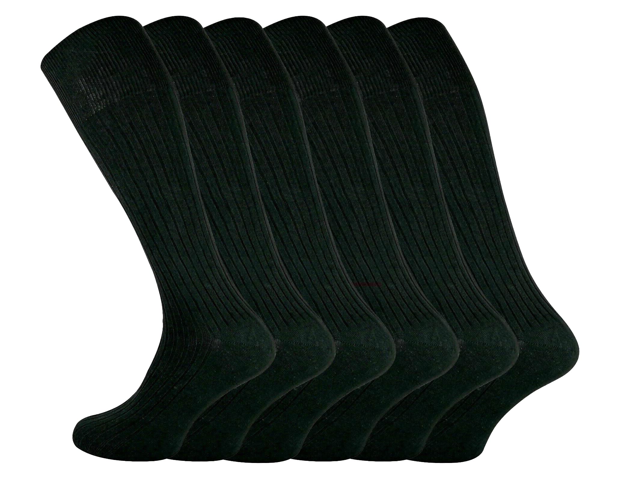 Bonjour® - Men's 3 pairs Quality Grip Top 100% Soft Cotton Knee High Long Hose Socks - UK 6-11 (EUR 39-45)