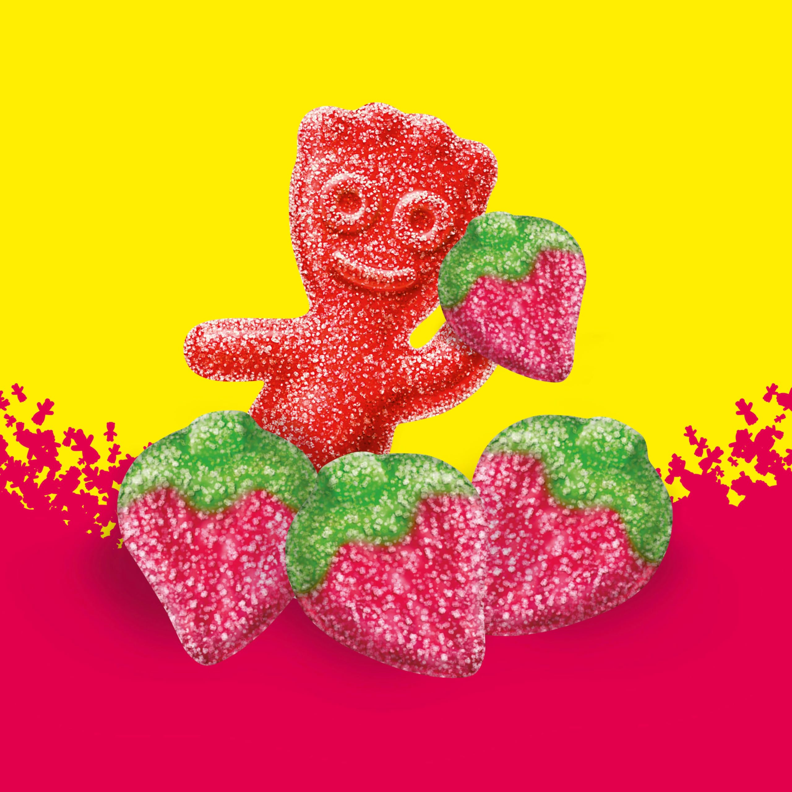 SOUR PATCH KIDS Caramelos suaves y masticables de fresa, bolsas de 340.2-102.1 g
