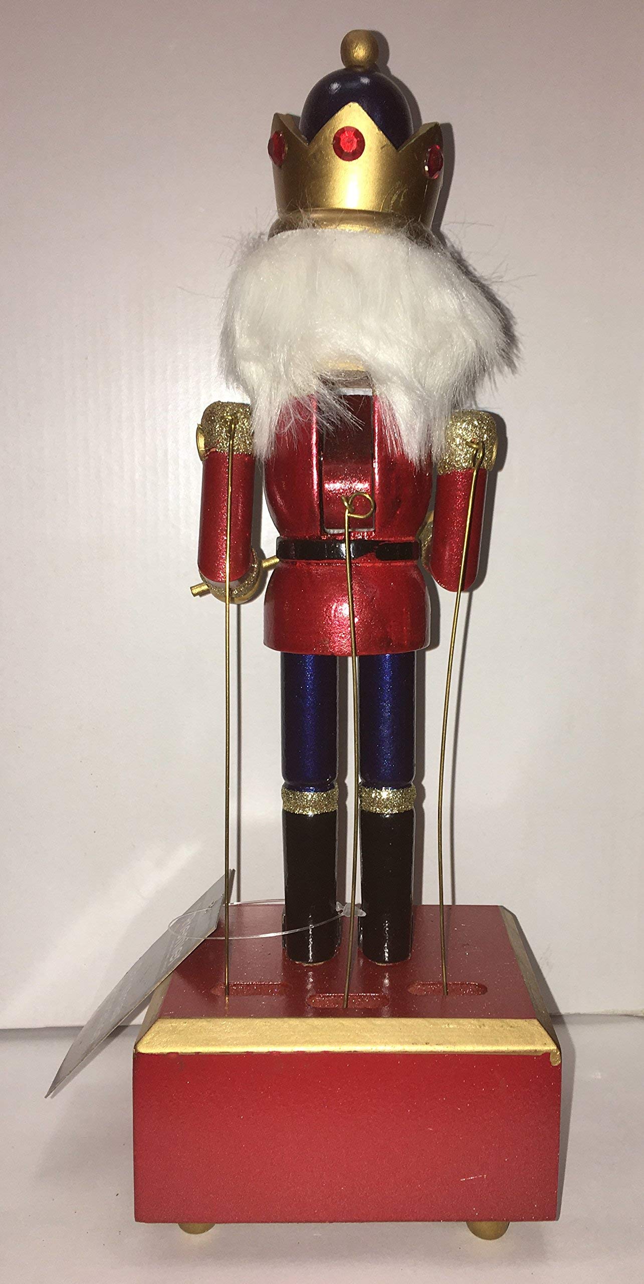 Musical en bois Casse-noisette de rouge et bleu Lot de 2?(30?cm)