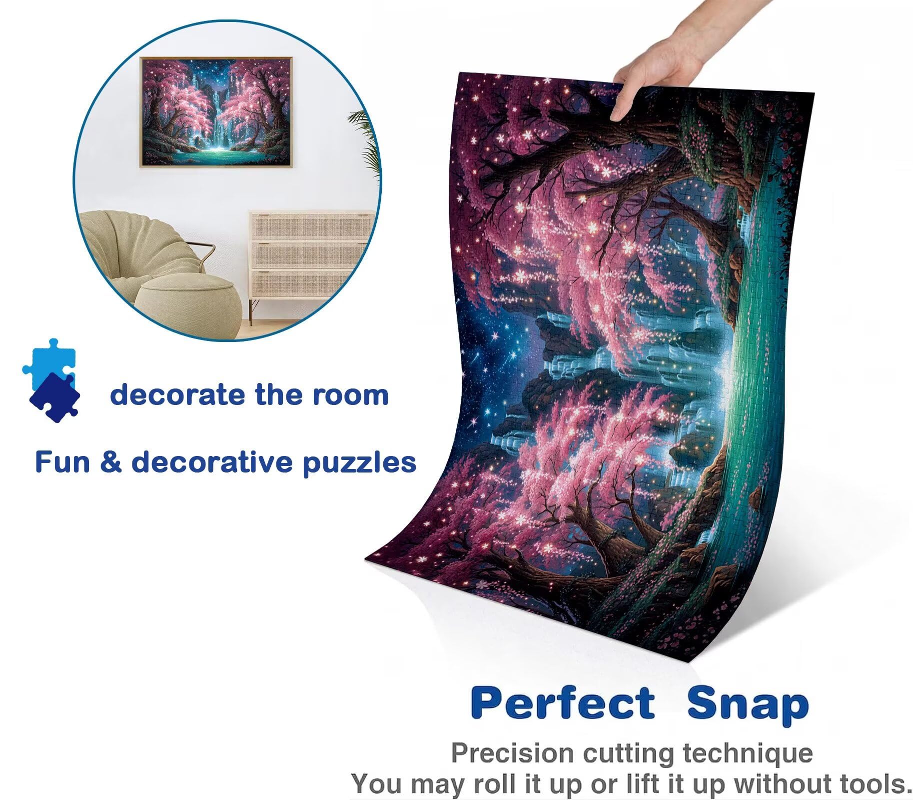 Puzzle 3000 elementów, drewniane puzzle dla dorosłych – Impossible Puzzle 122 x 81 cm, niffy thinking game and think dla kobiet i mężczyzn, gra rodzinna na wieczory z grami, prezent dla kobiet, Dream