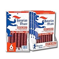 Vista 11 de Bavarian Meats Lil' Landjaeger - Palitos de carne, bocadillos de proteína de salchicha ahumada, cero azúcar, gran fuente de proteínas, sin gluten