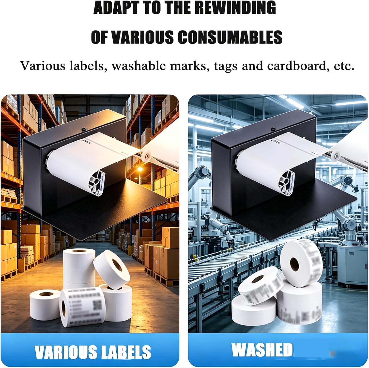 Automatic Label Rewinder Dual Direction Adjustable Speed Core-Free Machine | Effortless two-way rewinding with adjustable speed