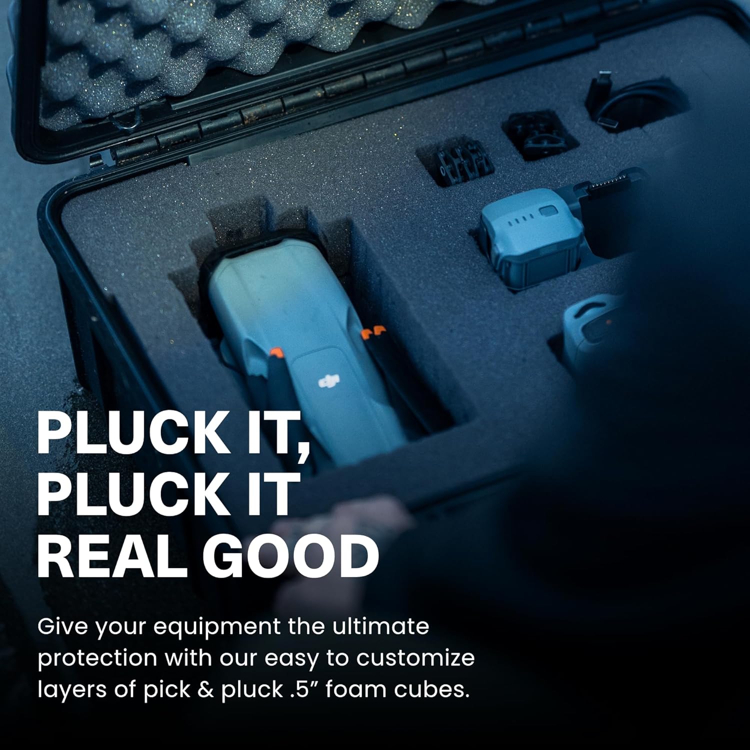 Condition 1 18" Medium Waterproof Hard Case with Foam, Model 801, Portable Protective Storage Box for Travel, Tactical Gear, Made in USA,18.36"x13.70"x 7.03" Orange - Image 5