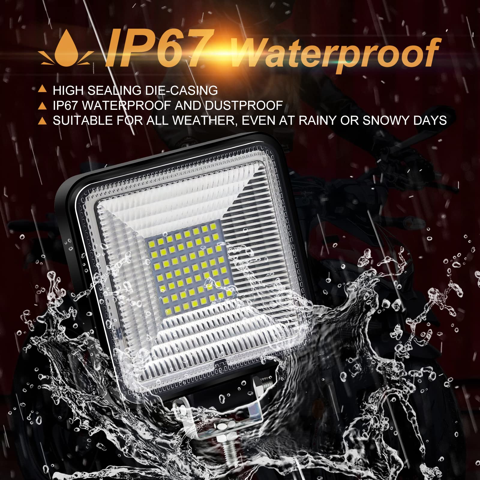 Barra LED 30cm 240W Willpower - Fari Spot/Flood Per Fuoristrada, 12V/24V, IP67 - Foto 8