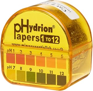 Micro Essential Lab 160/1-12 Hydrion Wide Range Vivid pH Test Paper Dispenser Refills, 1 To 12 pH