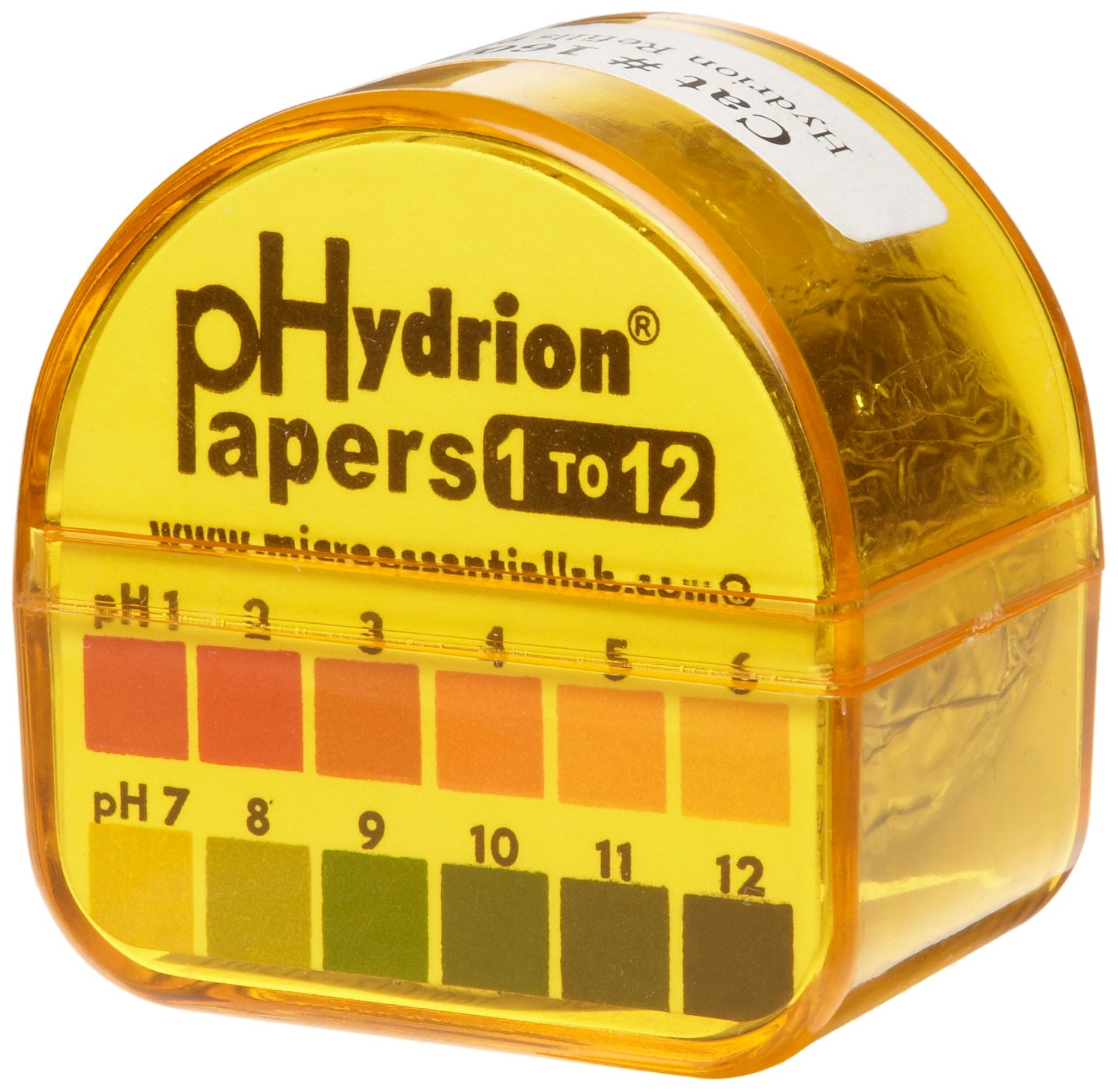 Micro Essential Lab 160/1-12 Hydrion Wide Range Vivid pH Test Paper Dispenser Refills, 1 To 12 pH