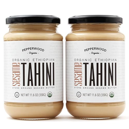 Miniatura 10 de Pepperwood Organics - Pasta de tahini etíope orgánica sin sal sin gluten kosher vegano sin cacahuetes 116 onzas paquete de 2