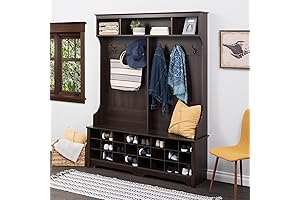Prepac Hall Tree with Bench and Shoe Storage