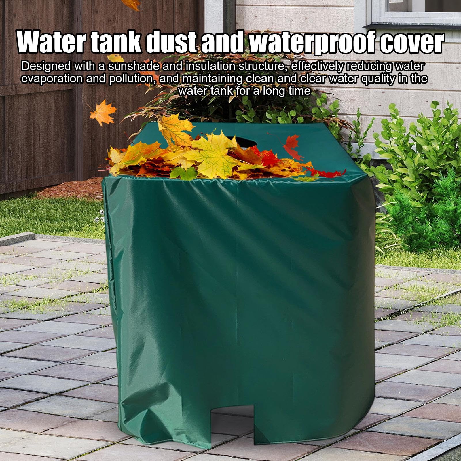 Funda Para Contenedor, Cubierta Protectora Impermeable Antisol, Portátil Reutilizable Térmica Aislante para Jardín Exterior Lluvia Viento Piscina