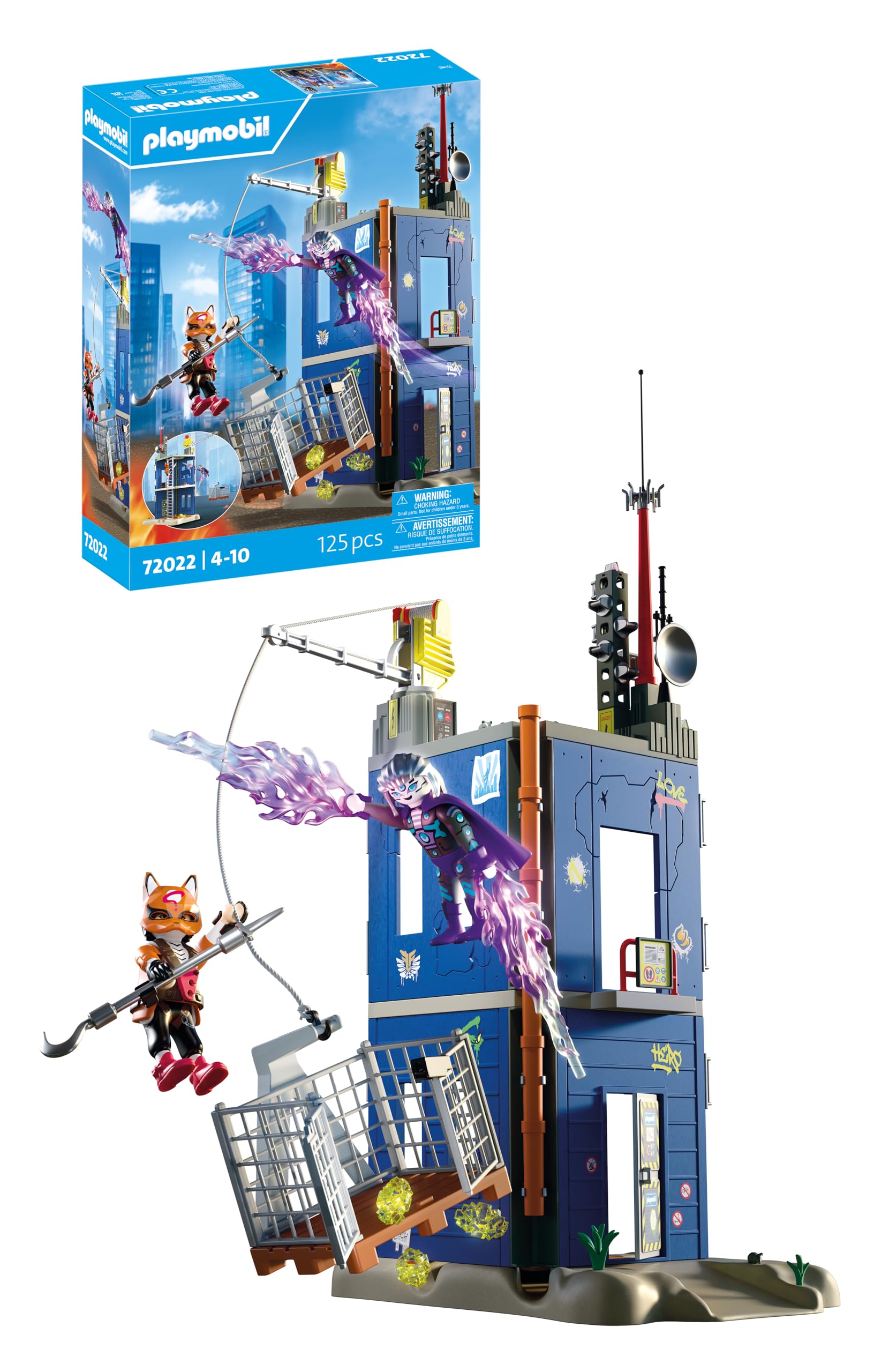 PLAYMOBIL Heroes Duel on the Hero Tower Action Packed Play Set for Exciting Duels with Detailed Figures and Accessories Children from 4 Years 72022, Red, Blue, Yellow