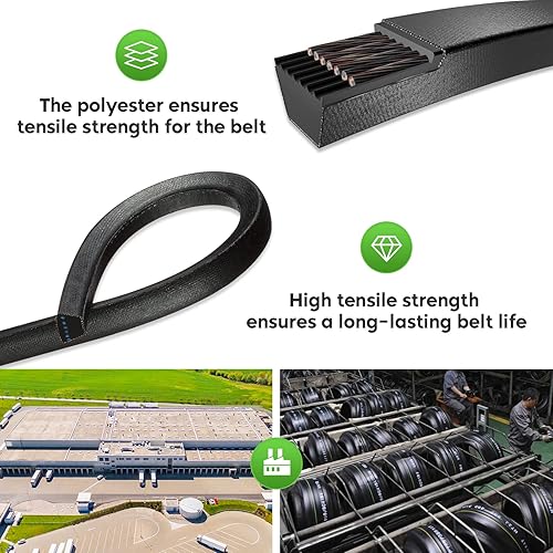 Miniatura 2 de Cinturón de cubierta de cortacésped de 12" x 115 12" para John Deere M124895 Scotts S1742 S1642, Sabre 1542HS 1542GS 1642HS 1742HS 1742GS 42"