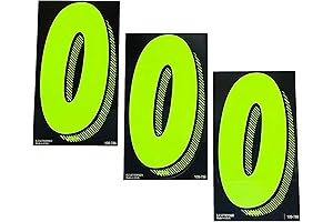 EZ Line Vinyl Decals for Cars: Bold Chartreuse Large Number Decals for...