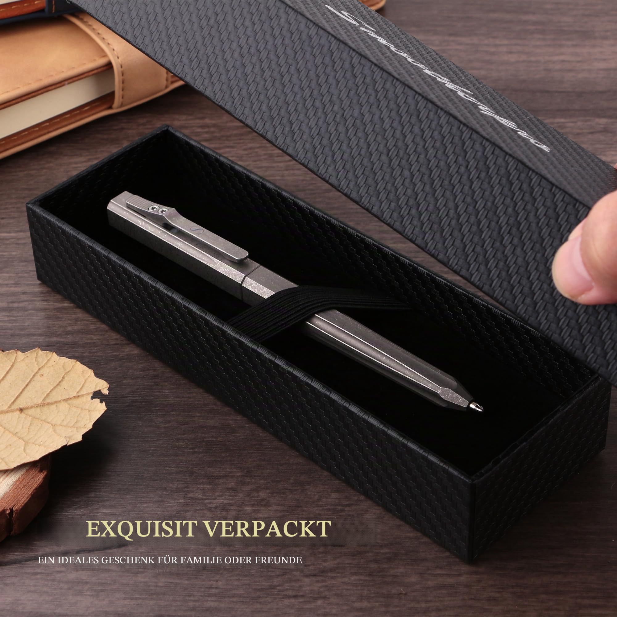 SMOOTHERPRO Titanium Kugelschreiber Metallstift Kompatibel mit Parker Mine | Bolt Action Pen, Druckmechanik, Einziehbar, für Büro, Schule, Business, Schreibarbeiten, Linkshänder-Multicolour